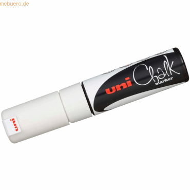 4902778140093 - 6 x Kreidemarker Uni Chalk PWE-8K 8mm weiß