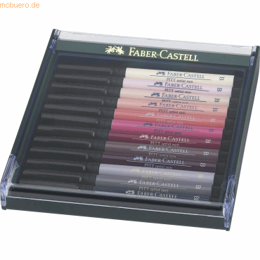 Faber Castell Tuschestift Pitt Artist Pen B Haut VE=12 Stück Etui