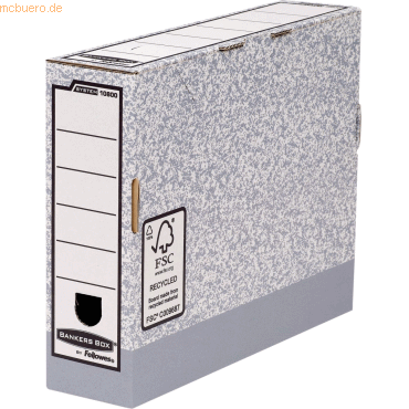 10 x Bankers Box Archivschachtel A4 8cm grau