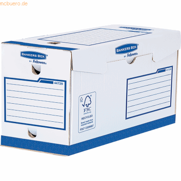 Bankers Box Archivbox Heavy Duty BxHxT 19,4x24,4x33cm blau/weiß VE=20