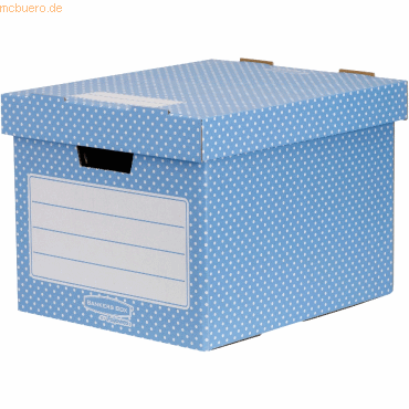 Bankers Box Aufbewahrungsbox Style BxHxT 33,3x28,5x39cm blau VE=4 Stüc
