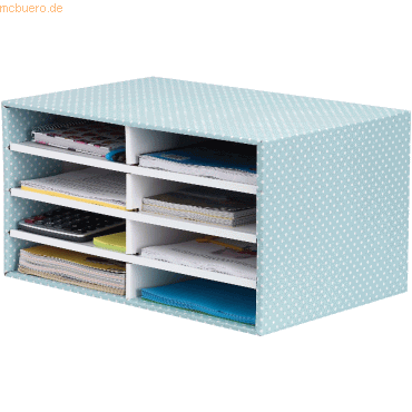 0043859689583 - Schreibtisch Organizer Style 8 Fächer BxHxT 49x26x31cm grü