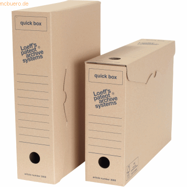 Loeffs Patent Archivschachtel 3000 A4 24,1x8,3x33,5cm Mikrowellpappe b