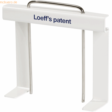 50 x Loeffs Patent Abheftbügel Archivboy 4548 weiß