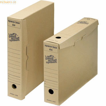Loeffs Patent Archivschachtel Space Box 4550 A4 24,5x6,3x32cm Karton 6