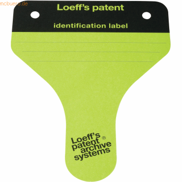 50 x Loeffs Patent Beschriftungskarten 10711 grün VE=100 Stück