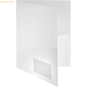 Foldersys Angebotsmappe A4 PP runde Taschen vollfarbig weiß