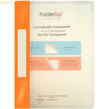 4250037409925 - 10 x Sichthefter A4 PP transparent orange