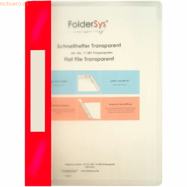 4250037414745 - 10 x Sichthefter A4 PP transparent bordeauxrot