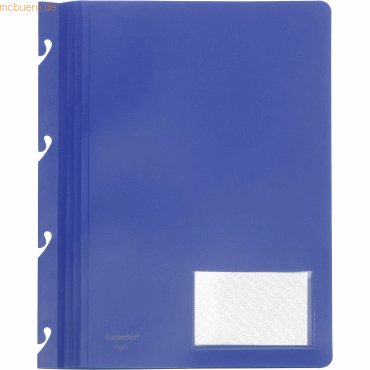 10 x Foldersys Einhakhefter Variant A4 PP vollfarbig blau