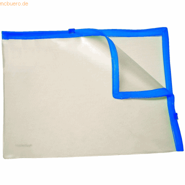 10 x Foldersys Gleitverschlusstasche A4 PVC mit 2 Plastikzips Zipp bla