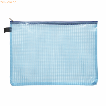 10 x Foldersys Reißverschlusstasche A4 PVC blau