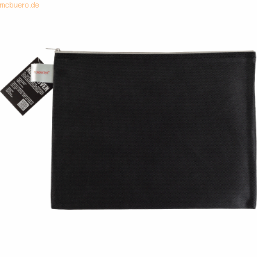 10 x Foldersys Reißverschlussbeutel A4 non-woven-PP opak schwarz