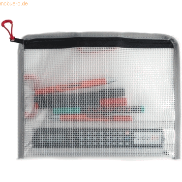 Foldersys Reißverschlusstasche Bungee-Bag A5 PVC-frei transparent
