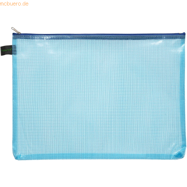 10 x Foldersys Reißverschlussbeutel A4 blau/transparent