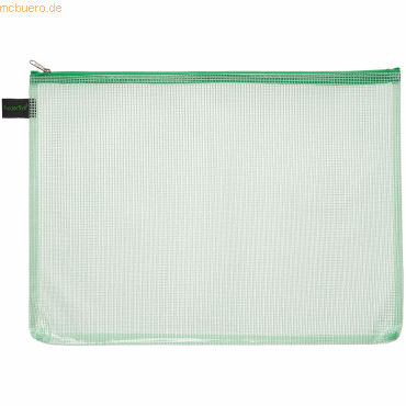 10 x Foldersys Reißverschlussbeutel A4 grün/transparent
