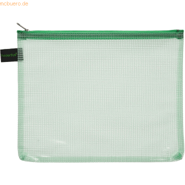 10 x Foldersys Reißverschlussbeutel A5 grün/transparent