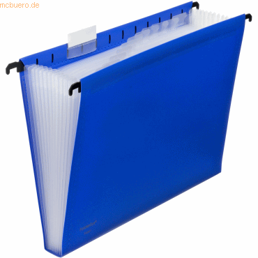 Foldersys Hängetasche A4 PP 12 Fächer blau