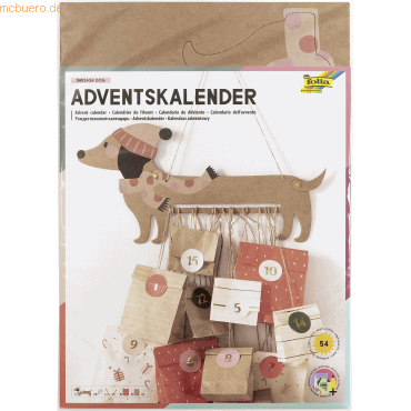 Folia Adventskalender-Set Sausage Dog 54-teilig