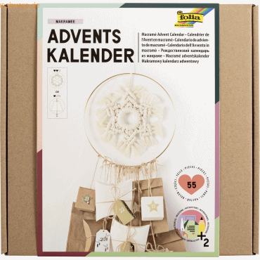 Folia Adventskalender-Set Makramee 55-teilig