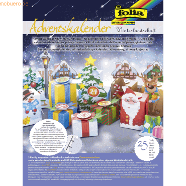 4001868097795 - Folia Adventskalender Winterlandschaft 25-teilig