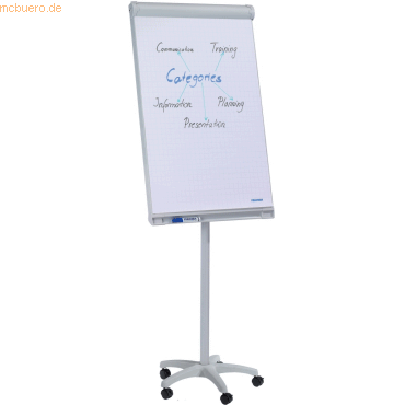 Franken Flipchart Mobil rollbar hellgrau