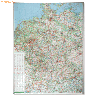 Franken Landkartentafel magnethaftende Tafel,1:750.000 100x140 cm