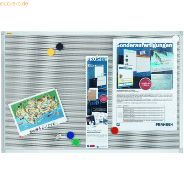 Franken Textiltafel Pin'n'Mag X-tra!Line 60x45cm grau