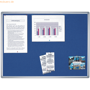 4016946207164 - Pinnwandtafel PRO Filz Wandmontage im Hoch- & Querformat Aluminiumrahmen blau 1500 x 1000 mm 4016946207164 - Pinnwandtafel PRO Filz Wandmontage im Hoch- & Querformat Aluminiumrahmen blau 1500 x 1000 mm