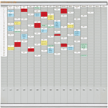 Franken T-Karten Planer Universalplaner 100,8x100,8cm 16 Träger grau