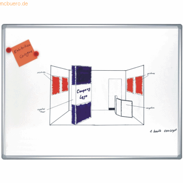 4016946206143 - Whiteboard PRO emailliert Wandmontage im Hoch- & Querformat Stahl weiß lackiert & Aluminiumrahmen magnethaftend Ablageschale 1200 x 2400 mm 4016946206143 - Whiteboard PRO emailliert Wandmontage im Hoch- & Querformat Stahl weiß lackiert & Aluminiumrahmen magnethaftend Ablageschale 1200 x 2400 mm