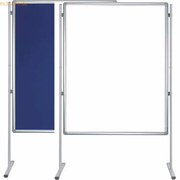 4016946207676 - Whiteboard Magnetisch Wandmontage 180 (B) x 120 (H) cm Aluminium Blau Weiß