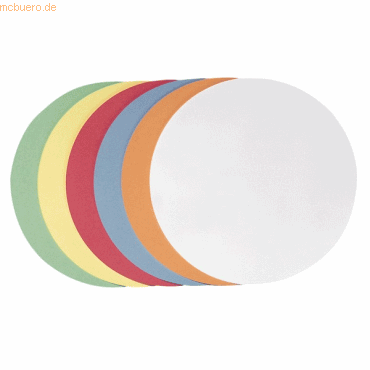 Franken Moderations-Karte Kreis 9,5cm sortiert VE=300 Stück selbstkleb