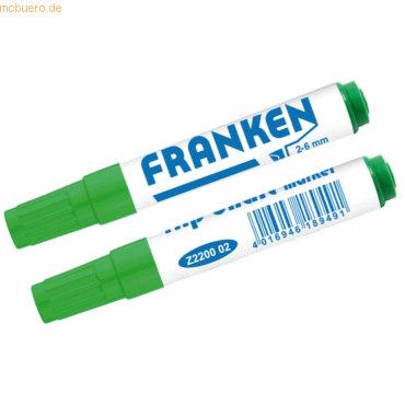 4016946189491 - Flipchartmarker Z2200 02 Stift grün 2-6mm Keilspitze 4016946189491 Franken