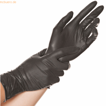 4015544267686 - 10 x Latex-Handschuh Diablo puderfrei S 24cm schwarz VE=100 S