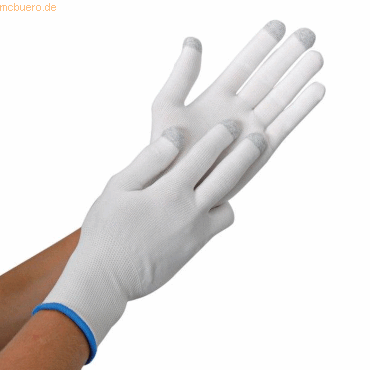 4015544334241 - 20 x Nylon-Feinstrick-Handschuh Ultra Flex Touch L 9 weiß VE=