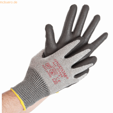 10 x HygoStar Schnittschutz-Handschuh Cut Safe L/9 grau-schwarz VE=10