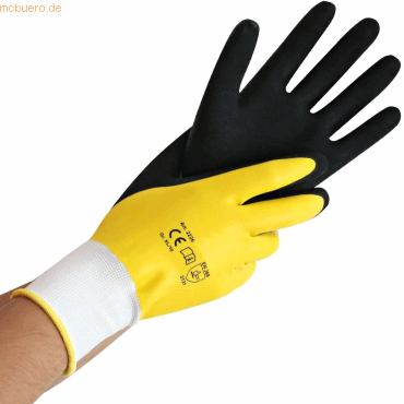 4015544715835 - 10 x Polyester-Feinstrick-Handschuh Wet Protect XL 10 gelb-sc 4015544715835 - 10 x Polyester-Feinstrick-Handschuh Wet Protect XL 10 gelb-sc