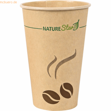 20 x NatureStar Kaffeebecher 'Mocca' Kraftpapier 0,3l VE=50 Stück