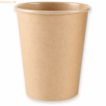 4015544725254 - Kaffeebecher Bio Kraftpapier 200ml DM 80mm Pappe braun VE=5