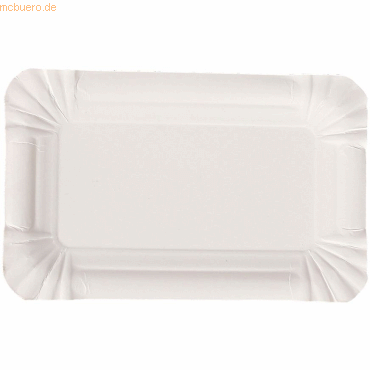 4015544839562 - NATURESTAR Pappteller rechteckig Einwegteller aus lebensmittelechten Frischefasern 1 Packung = 250 Stück 16 x 10 cm weiß