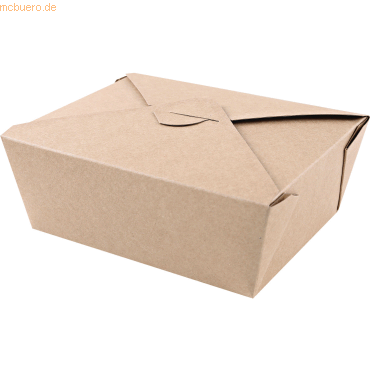 4015544718362 - 9 x Foodboxen Bio Menu 162x132x64mm Kraftpapier PLA braun V