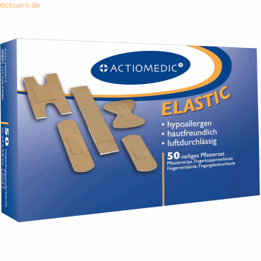 4015544500738 - Pflasterset Elastic hautfarben Größen sortiert VE=50 Stüc