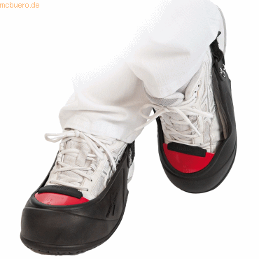 4015544886450 - Sicherheits-Überschuh Natur-Latex 39-43 schwarz-rot VE=1 Paar