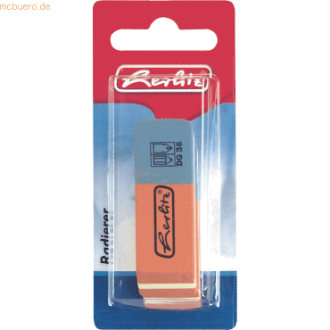 4008118685702 - 6 x Radiergummi Kunststoff DG36 rot blau VE=2 Stück