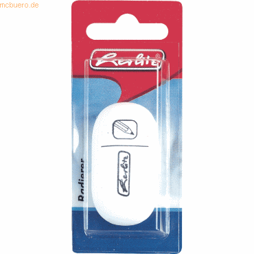 4008110165639 - Radierer Speckgummi oval für Graphit weiß Blister 4008110165639 - Radierer Speckgummi oval für Graphit weiß Blister