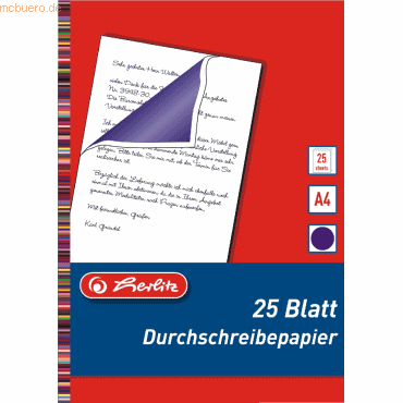 4008110161921 - DurchschreibepapierA4 15 Blatt blau-violett 4008110161921 - DurchschreibepapierA4 15 Blatt blau-violett