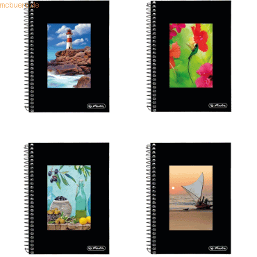 4008110085630 - 3 x Spiralnotizblock 10x14cm 70 Blatt Black Box