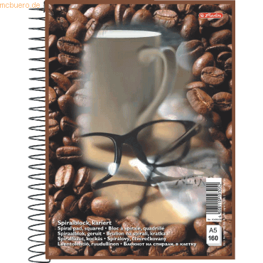 4008110193052 - 3 x Spiralblock A5 kariert 160 Blatt