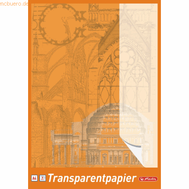 5 x Herlitz Transparentpapierblock A4 65g/qm 30 Blatt